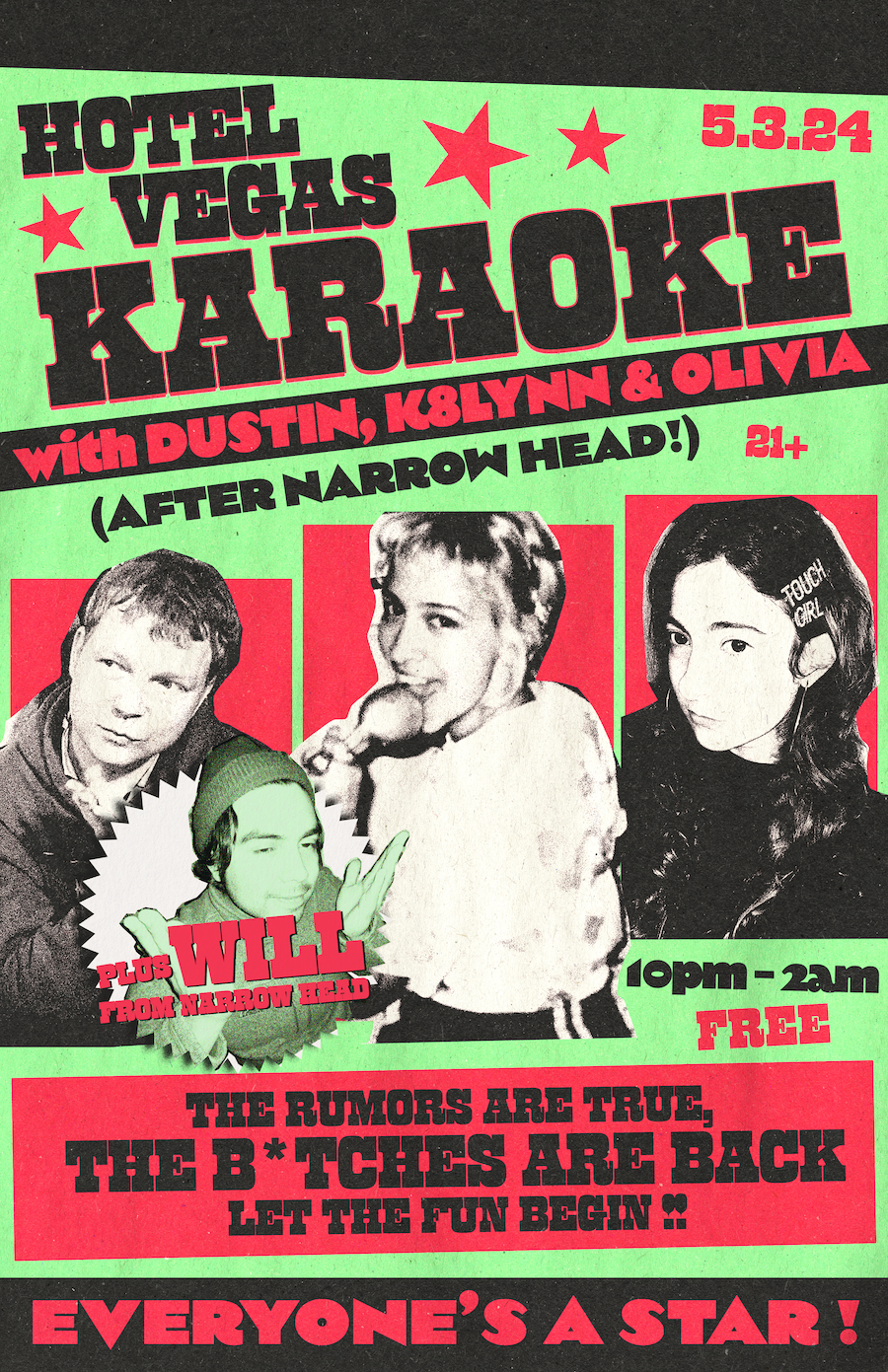 Hotel Vegas Karaoke with Dustin, K8LYNN & Olivia + Will from Narrow Head!