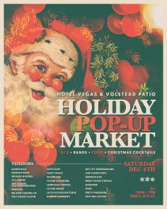 Holiday Pop-Up Market: DJ's, Bands, Food, Christmas Cocktails, Shopping