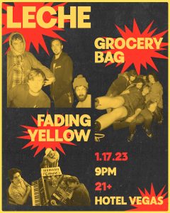 Leche, Grocery Bag, Fading Yellow