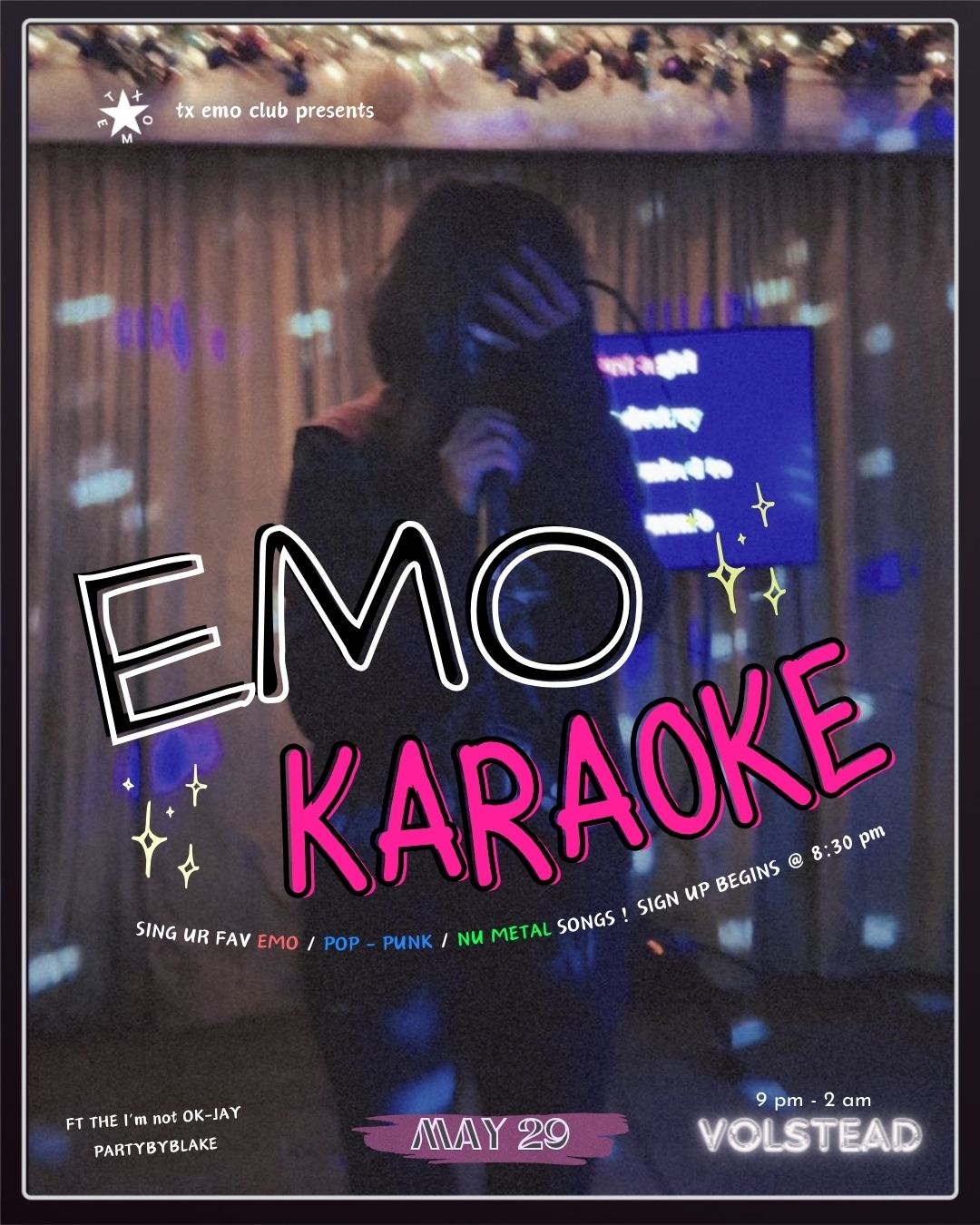 Emo Karaoke - hosted by TX Emo Club @ Volstead Lounge