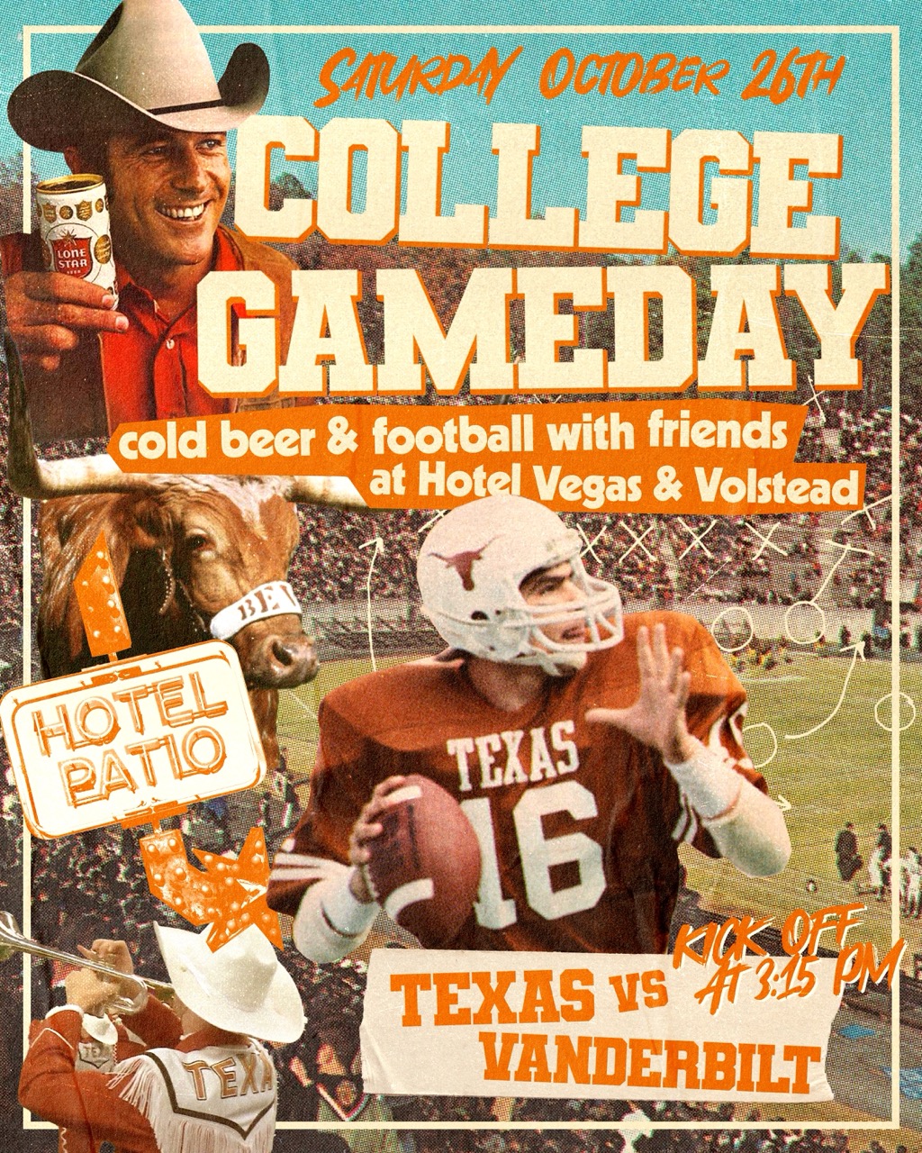 College GameDay: TEXAS vs VANDERBILT @ Hotel Vegas & Volstead Lounge