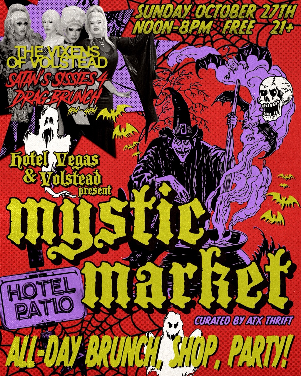 Mystic Market: A Halloween Sunday Funday @ Hotel Vegas & Volstead Lounge