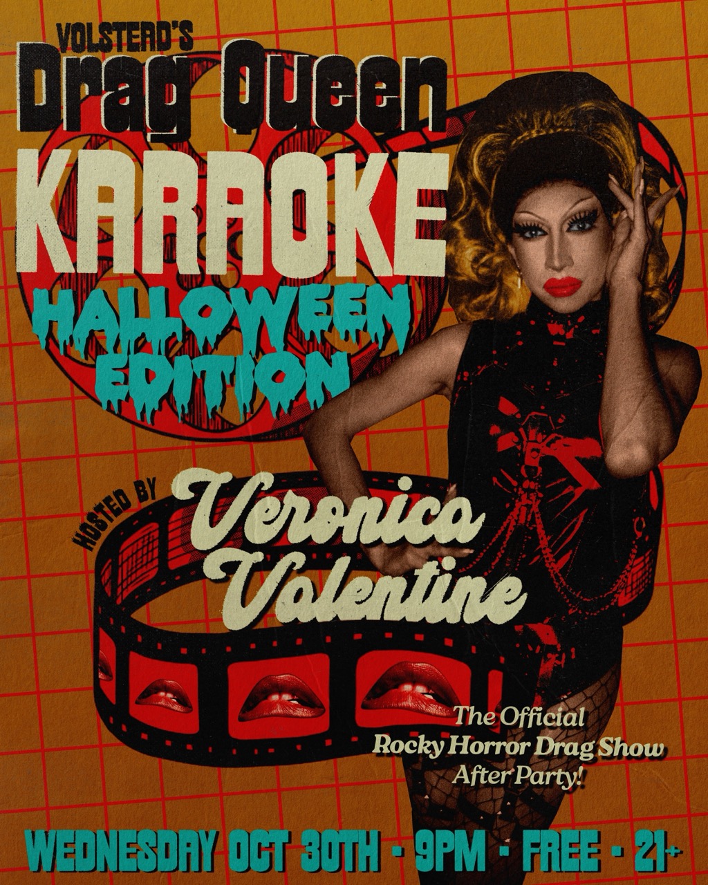 Drag Queen Karaoke Halloween Edition hosted by Veronica Valentine @ Volstead Lounge