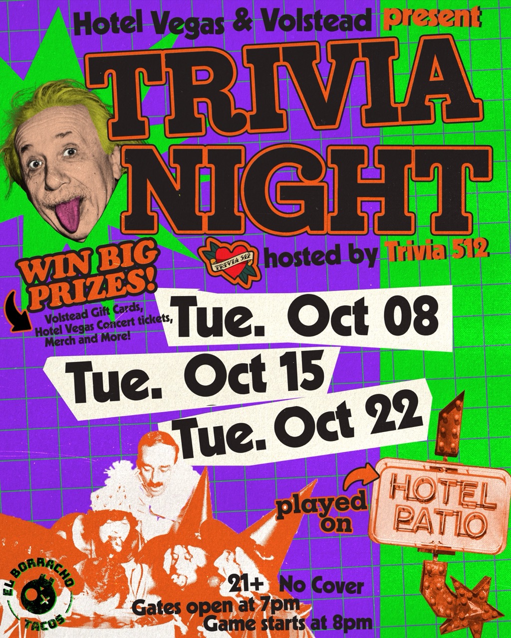 Trivia Night hosted by Trivia 512 @ Hotel Vegas & Volstead Lounge